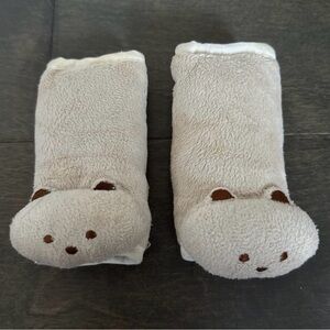 Summer Infant Bear Car Seat Strap Covers Beige Brown White for Infant Toddler